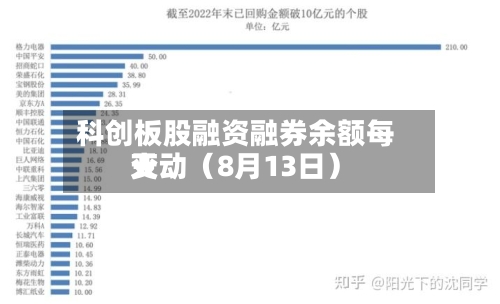 科创板股融资融券余额每天
变动(8月13日)-第2张图片
