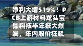 净利大增519%！PCB上游材料龙头宝鼎科技半年报大爆发，年内股价狂飙234%-第2张图片