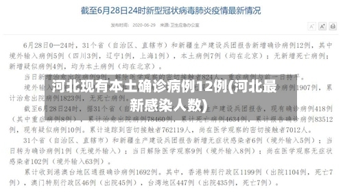 河北现有本土确诊病例12例(河北最新感染人数)-第2张图片