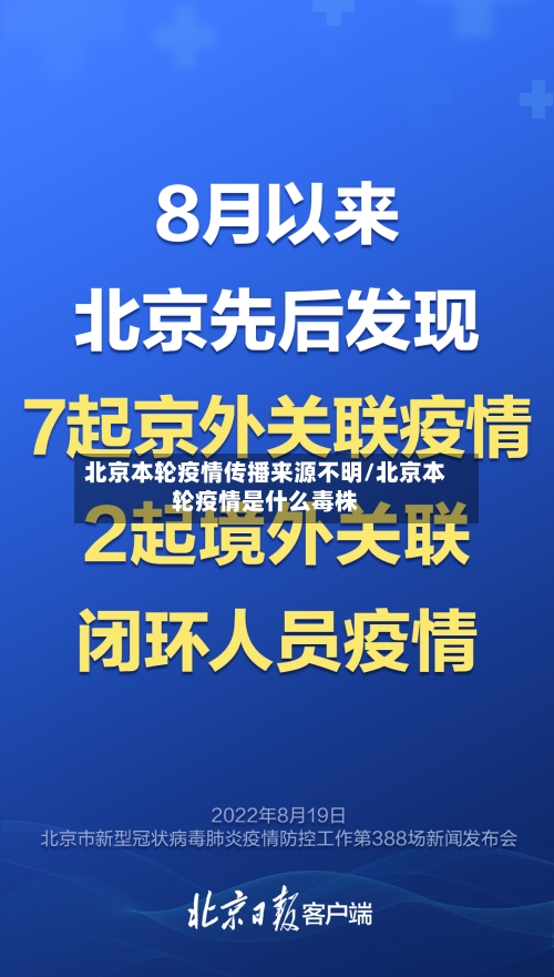 北京本轮疫情传播来源不明/北京本轮疫情是什么毒株