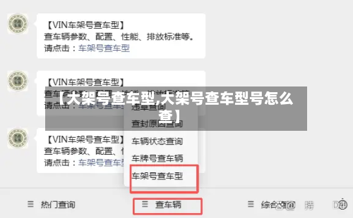 【大架号查车型,大架号查车型号怎么查】