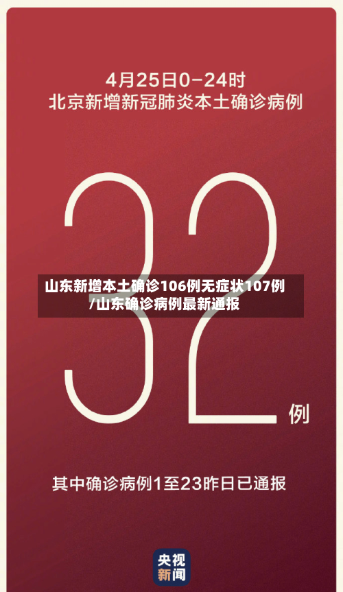 山东新增本土确诊106例无症状107例/山东确诊病例最新通报