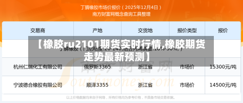 【橡胶ru2101期货实时行情,橡胶期货走势最新预测】-第3张图片