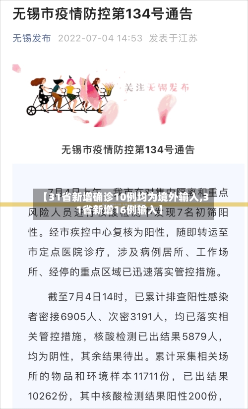 【31省新增确诊10例均为境外输入,31省新增16例输入】