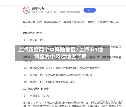 上海新增两个中风险地区/上海市1地调整为中风险地区了吗-第2张图片