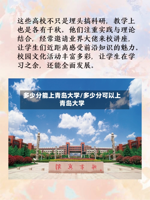 多少分能上青岛大学/多少分可以上青岛大学-第3张图片