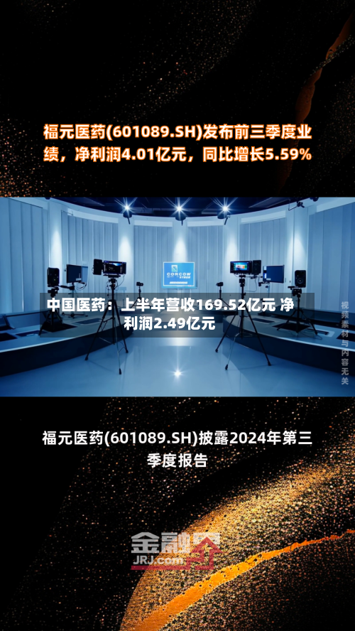 中国医药:上半年营收169.52亿元 净利润2.49亿元-第3张图片