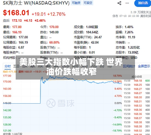美股三大指数小幅下跌 世界油价跌幅收窄-第1张图片