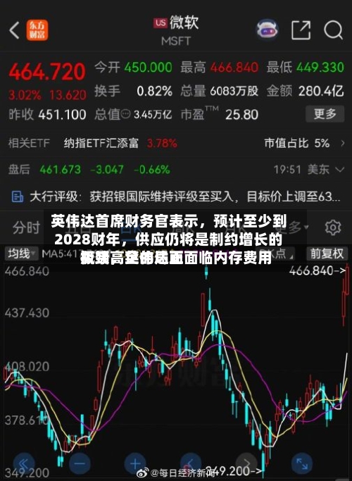 英伟达首席财务官表示，预计至少到2028财年，供应仍将是制约增长的瓶颈，英伟达正面临内存费用极端高企的局面