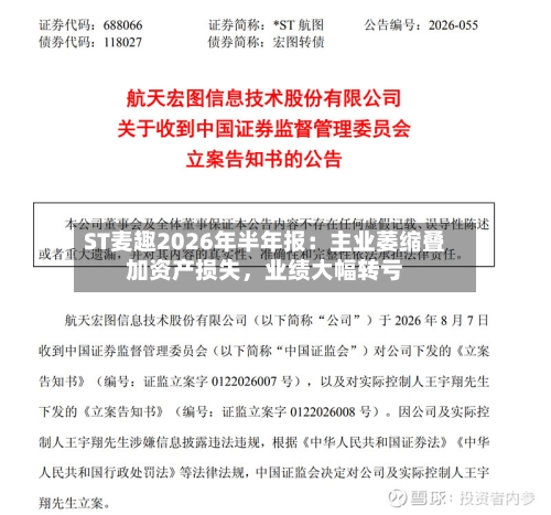 ST麦趣2026年半年报：主业萎缩叠加资产损失，业绩大幅转亏-第2张图片