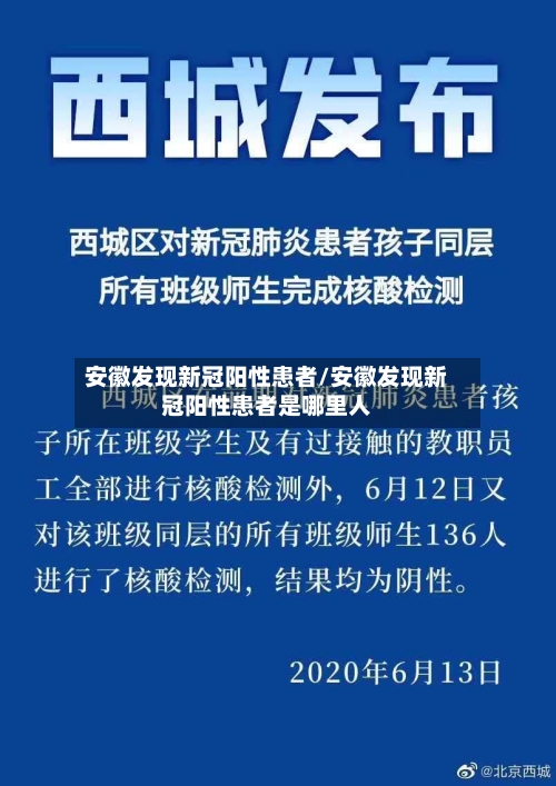 安徽发现新冠阳性患者/安徽发现新冠阳性患者是哪里人