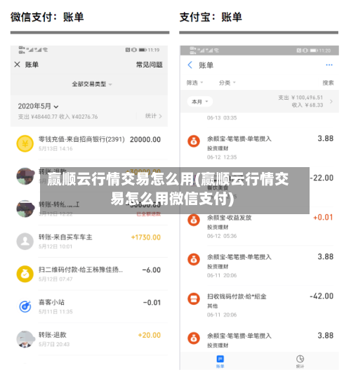 赢顺云行情交易怎么用(赢顺云行情交易怎么用微信支付)